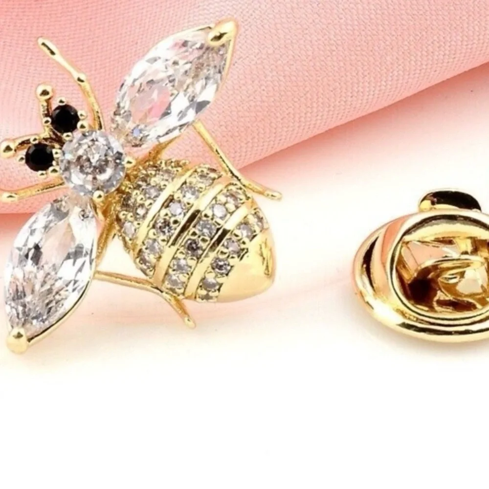 Gold and Silver Bee Brooch